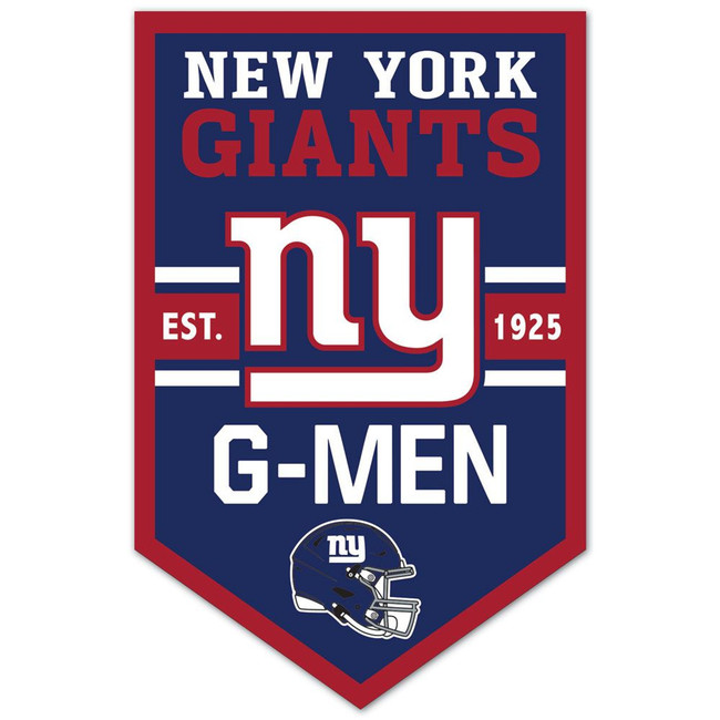 New York Giants 11x17 Wood Chevron Sign