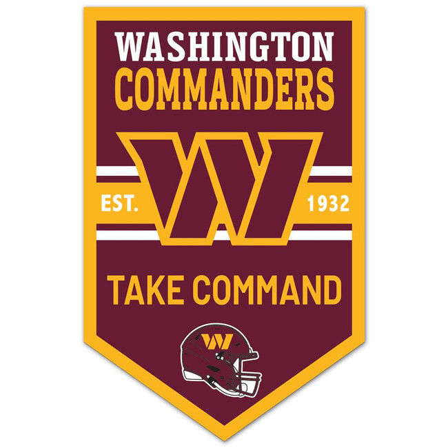 Washington Commanders 11x17 Wood Chevron Sign