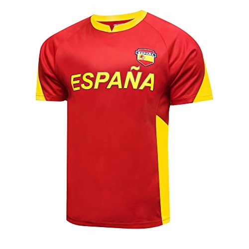 Spain Soccer Game Day Tee - Officially Licensed Unisex Adult Short Sleeve Polyester T-Shirt