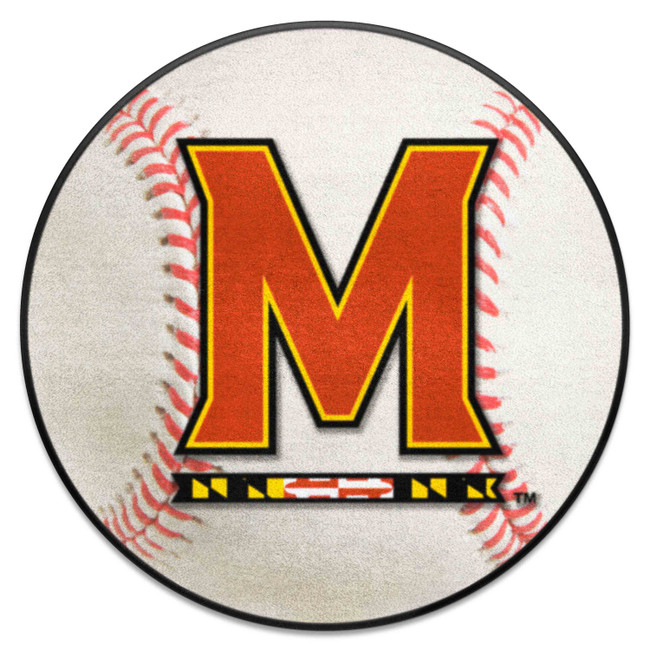 Maryland Terrapins Baseball Rug - 27in. Diameter A