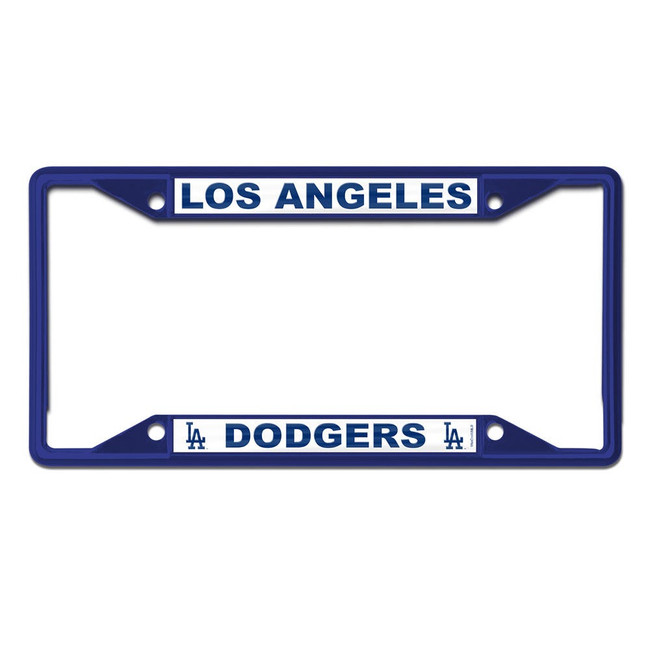 Los Angeles Dodgers Laser Chrome License Plate Frame Blue