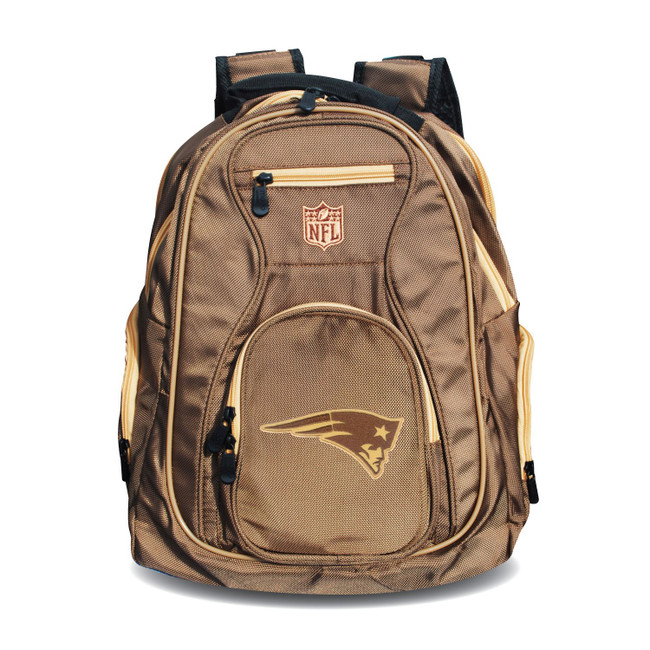 New England Patriots 19" Premium Laptop Backpack - Desert Sand