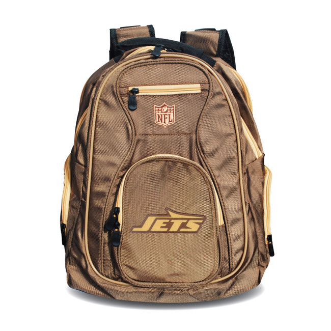 New York Jets 19" Premium Laptop Backpack - Desert Sand