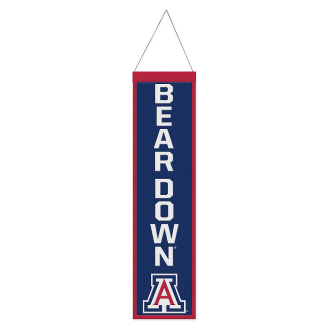 Arizona Wildcats Banner Wool 8x32 Heritage Slogan Design