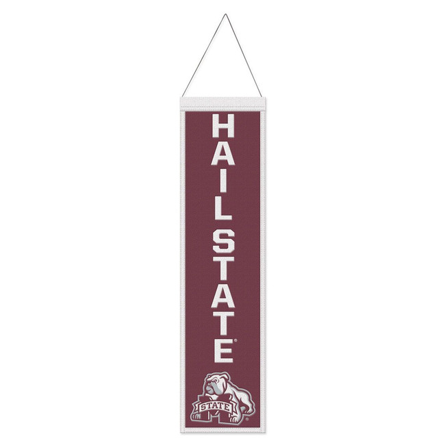 Mississippi State Bulldogs Banner Wool 8x32 Heritage Slogan Design