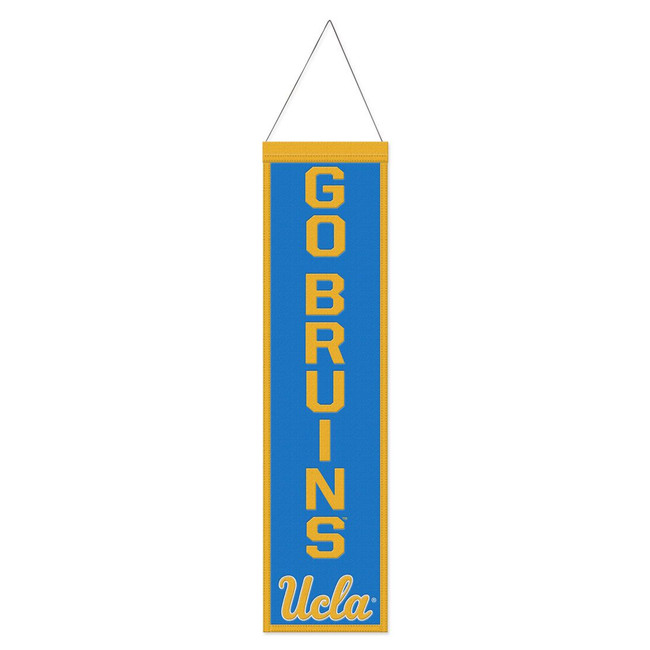 UCLA Bruins Banner Wool 8x32 Heritage Slogan Design