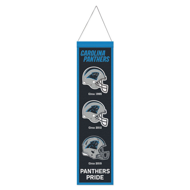 Carolina Panthers Banner Wool 8x32 Heritage Evolution Design