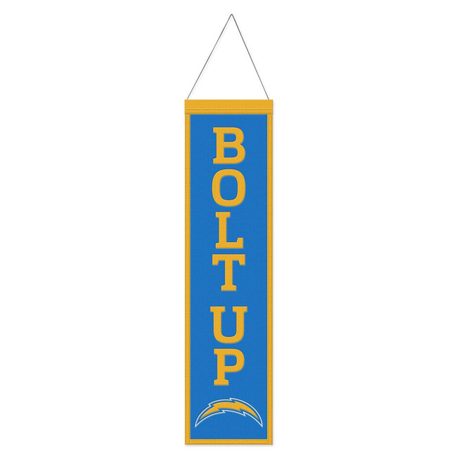 Los Angeles Chargers Banner Wool 8x32 Heritage Slogan Design