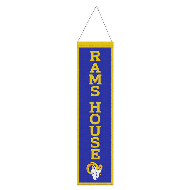 Los Angeles Rams Banner Wool 8x32 Heritage Slogan Design