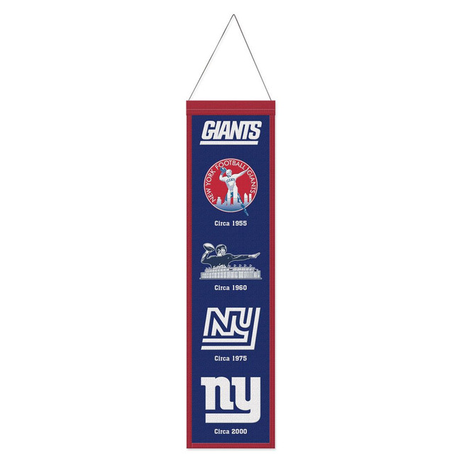 New York Giants Banner Wool 8x32 Heritage Evolution Design