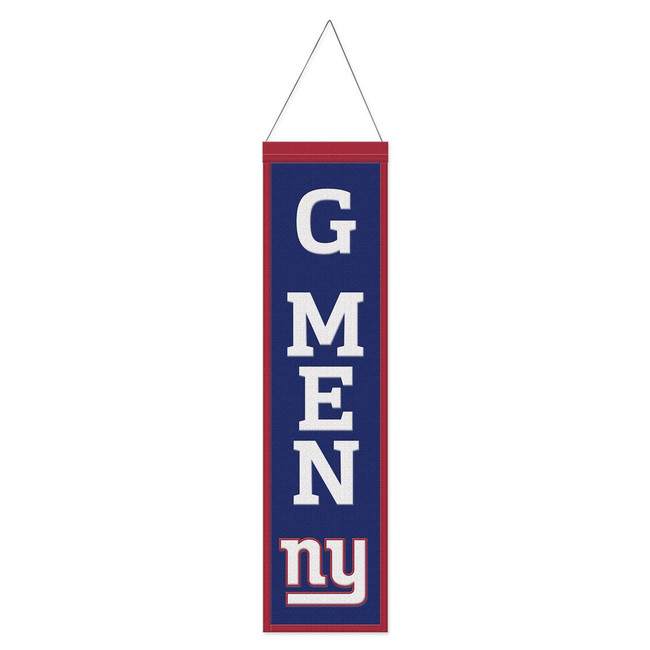 New York Giants Banner Wool 8x32 Heritage Slogan Design