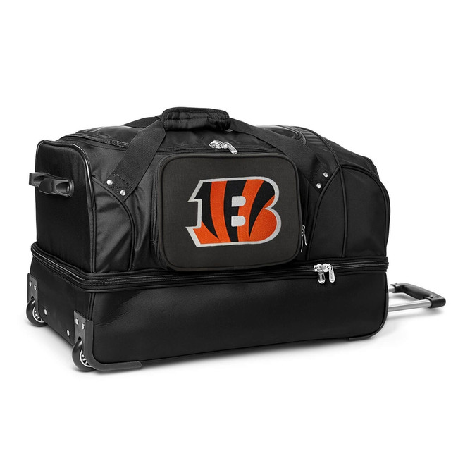 Cincinnati Bengals 27" Drop Bottom Wheeled Duffel