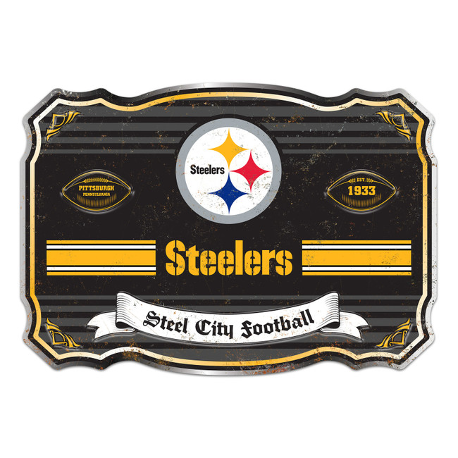 Pittsburgh Steelers Giant Metal Sign
