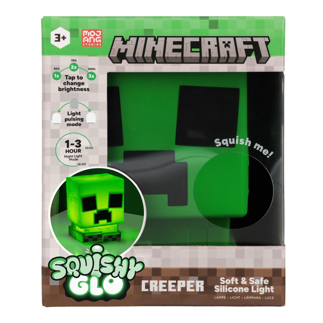 Minecraft Creeper Squishyglo Silicone Light Rechargeable