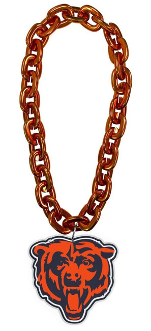 Chicago Bears Fan Chain Necklace NFL Foam Chain Fan Gear Orange