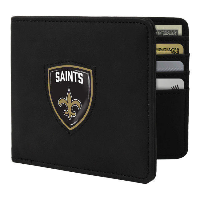 New Orleans Saints Shield Wallet - Black