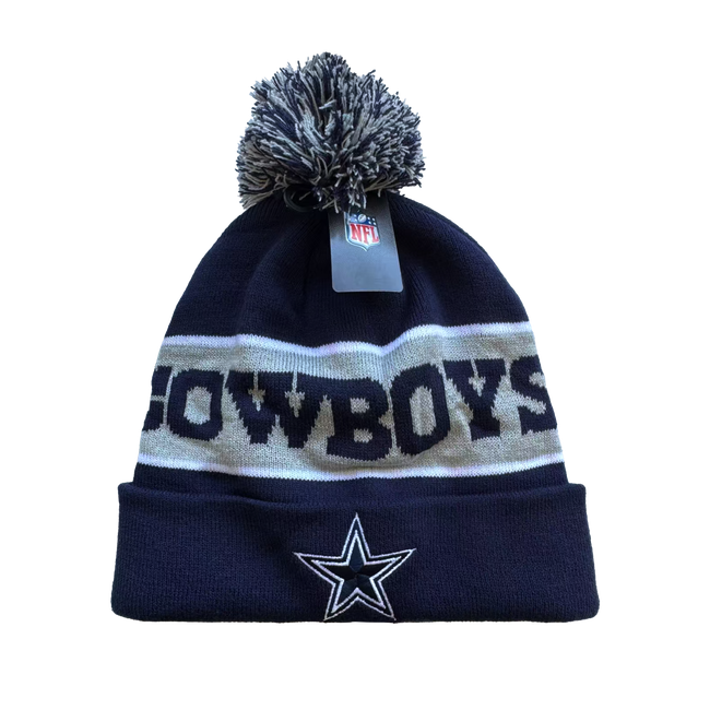 Unisex Blue Dallas Cowboys Cuffed Knit Hat with Pom