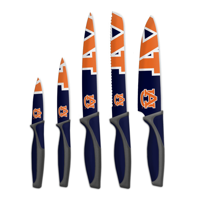 NCAA Auburn Tigers 5pc Kitchen Knife Set