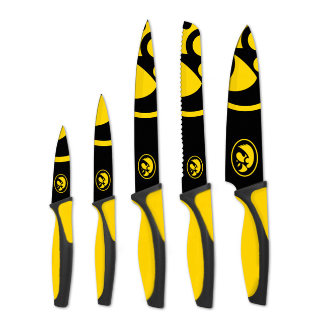 NCAA Iowa Hawkeyes 5pc Kitchen Knife Set
