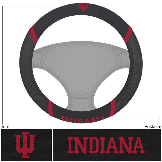 Indiana Hooisers Steering Wheel Cover Embroidered NCAA Auto Accessory