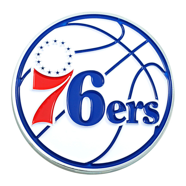 Philadelphia 76ers 3D Color Metal Emblem 76 Primary Logo