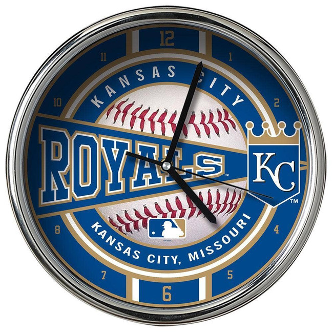 Kansas City Royals Chrome Clock