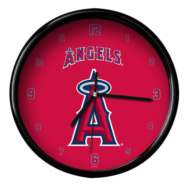 Los Angeles Angels 12" Team Black Rim Clock
