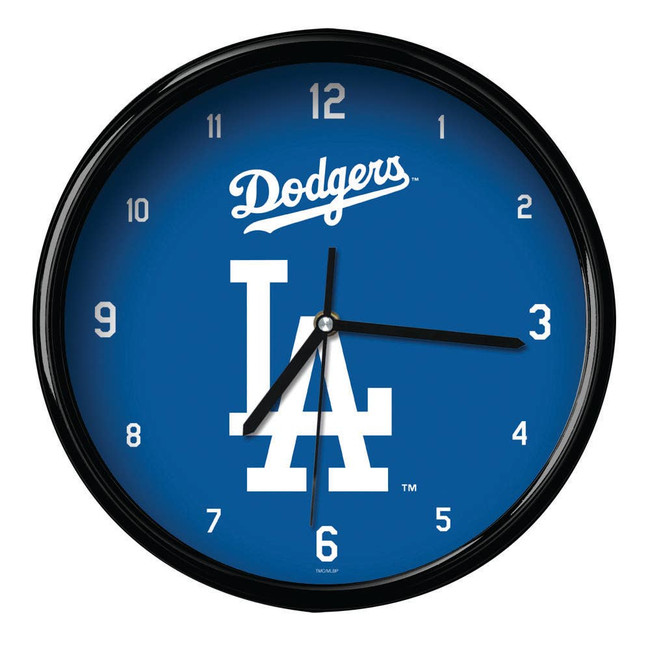 Los Angeles Dodgers 12" Team Black Rim Clock