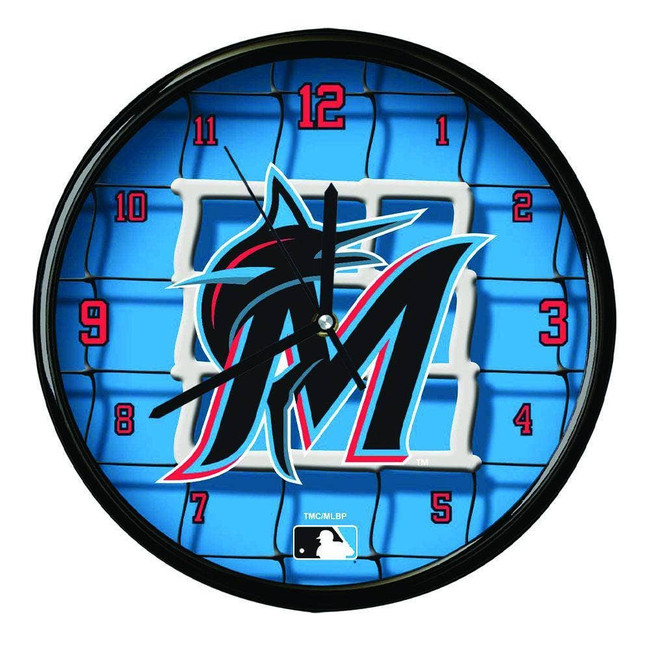 Miami Marlins 12" Team Net Clock