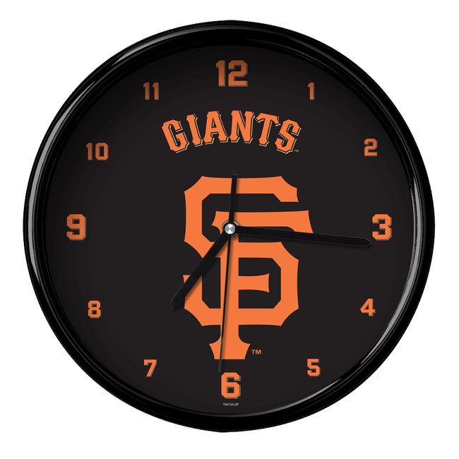 San Francisco Giants 12" Team Black Rim Clock
