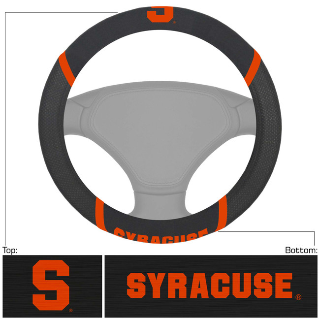 Syracuse Orange Steering Wheel Cover Embroidered NCAA Auto Accessory