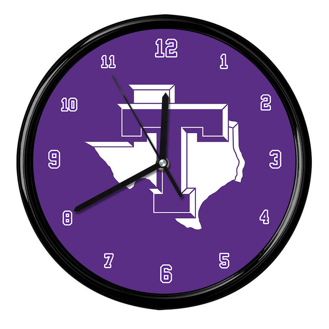 Tarleton State Texans 12" Team Black Rim Clock