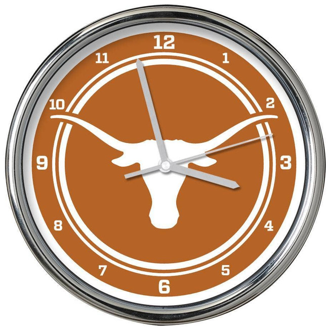Texas Longhorns Chrome Clock