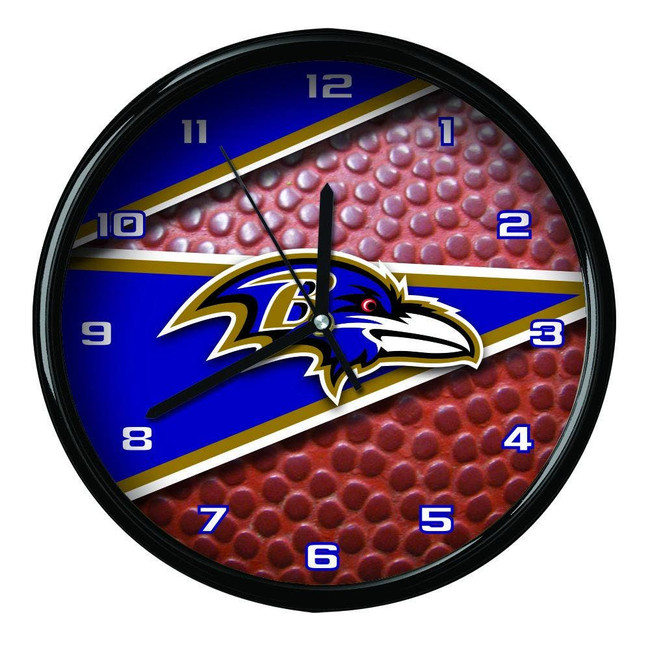 Baltimore Ravens 12" Football Clock
