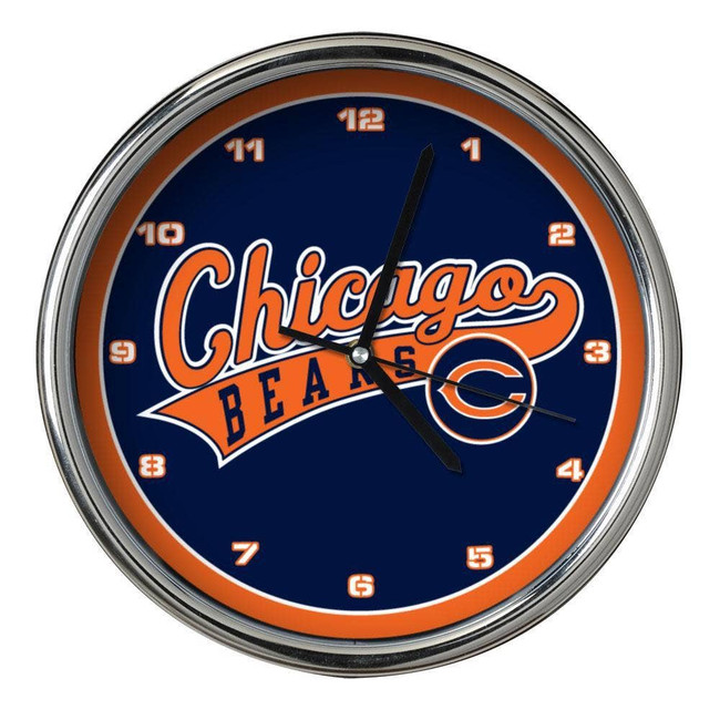 Chicago Bears Chrome Clock