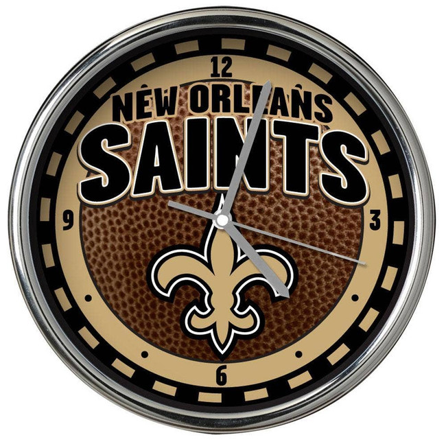 New Orleans Saints Chrome Clock