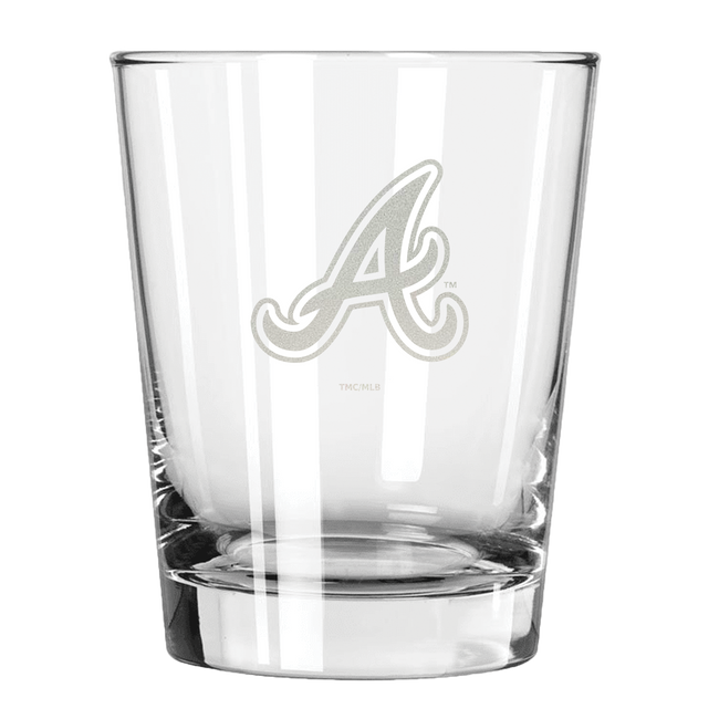 Atlanta Braves 15oz Old Fashioned w/Etched Logo
