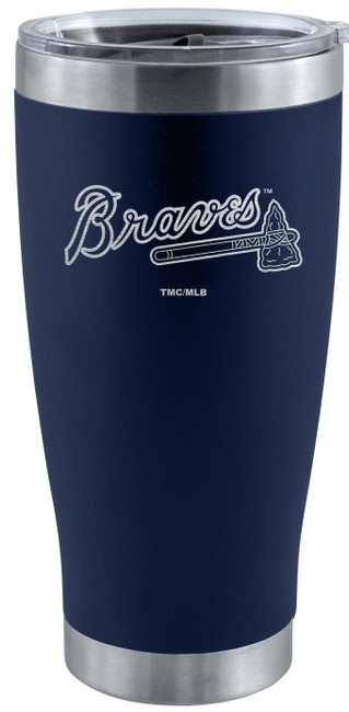Atlanta Braves 20oz Navy Tumbler w/Etched Logo
