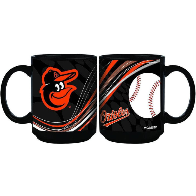 Baltimore Orioles 15oz Dynamic Black Mug