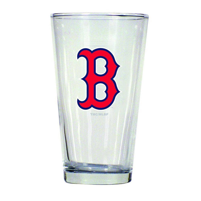 Boston Red Sox 16oz Pint Glass w/Color Logo
