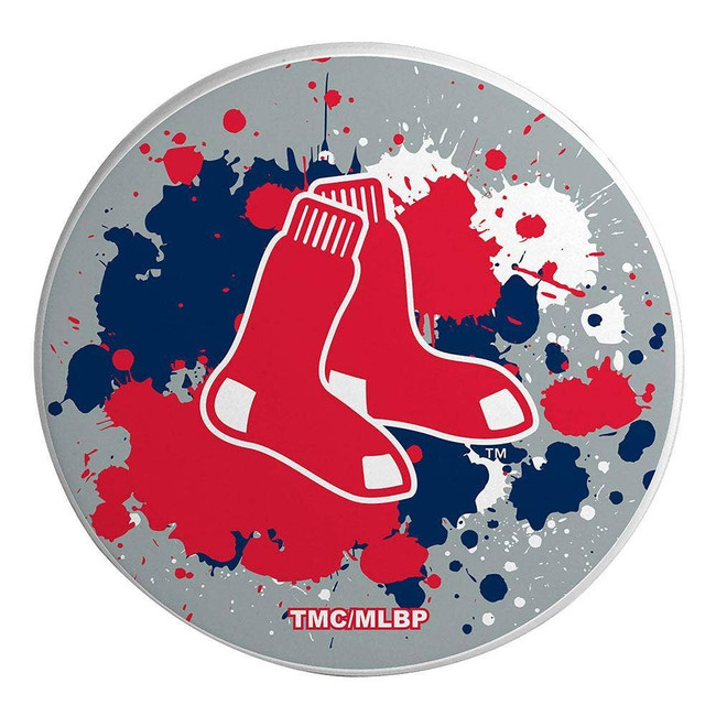 Boston Red Sox Paint Splatter Coaster