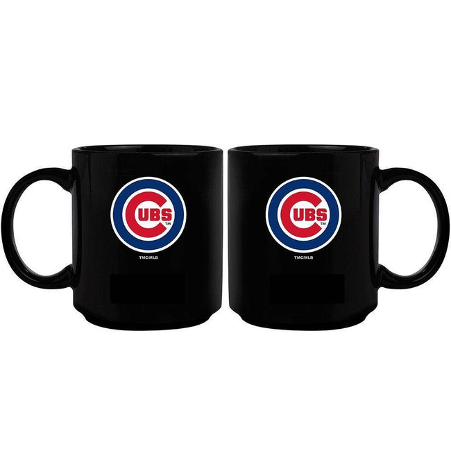 Chicago Cubs 11oz Black Mug w/Color Logo