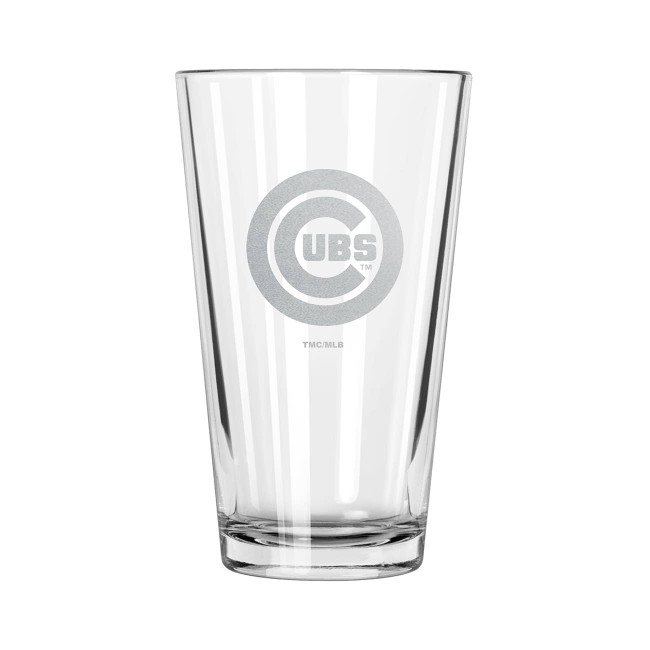 Chicago Cubs 16oz Pint Glass w/Etched Logo