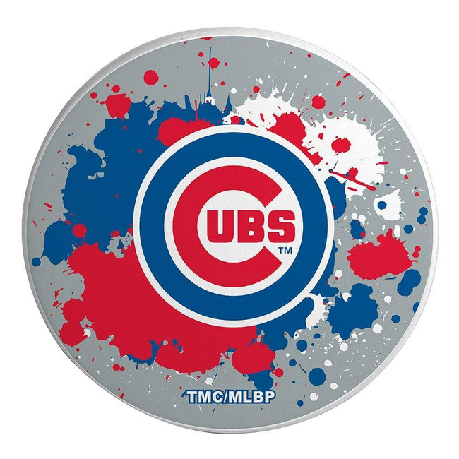 Chicago Cubs Paint Splatter Coaster