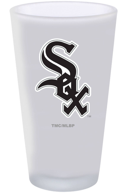Chicago White Sox 16oz Frosted Pint Glass Color Logo