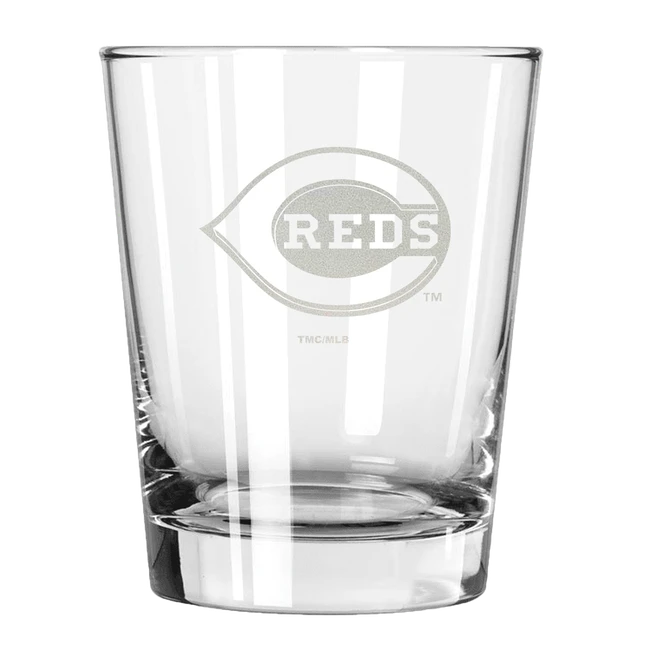 Cincinnati Reds 15oz Old Fashioned w/Etched Logo