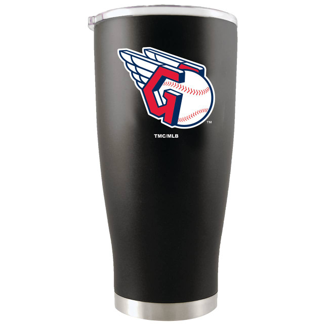 Cleveland Guardians 20oz Black Tumbler w/Color Logo