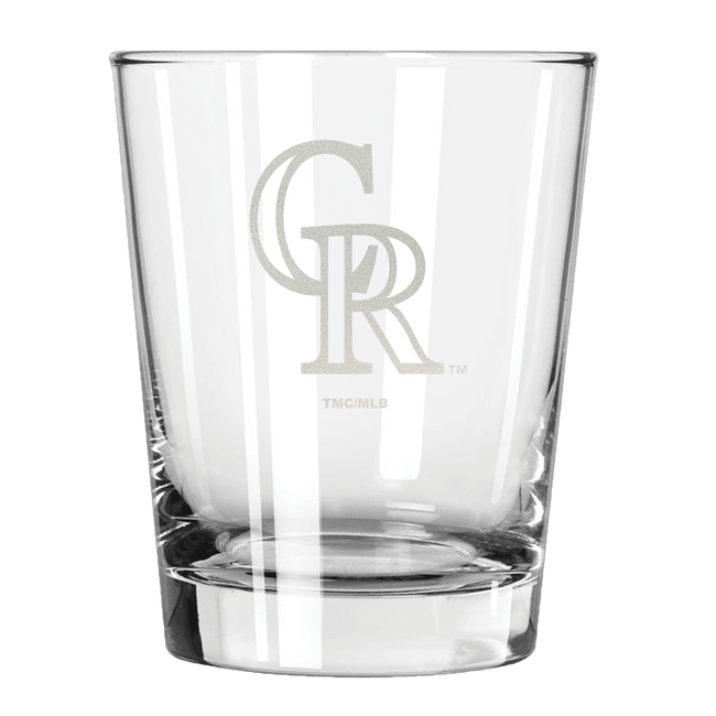 Colorado Rockies 15oz Old Fashioned w/Etched Logo