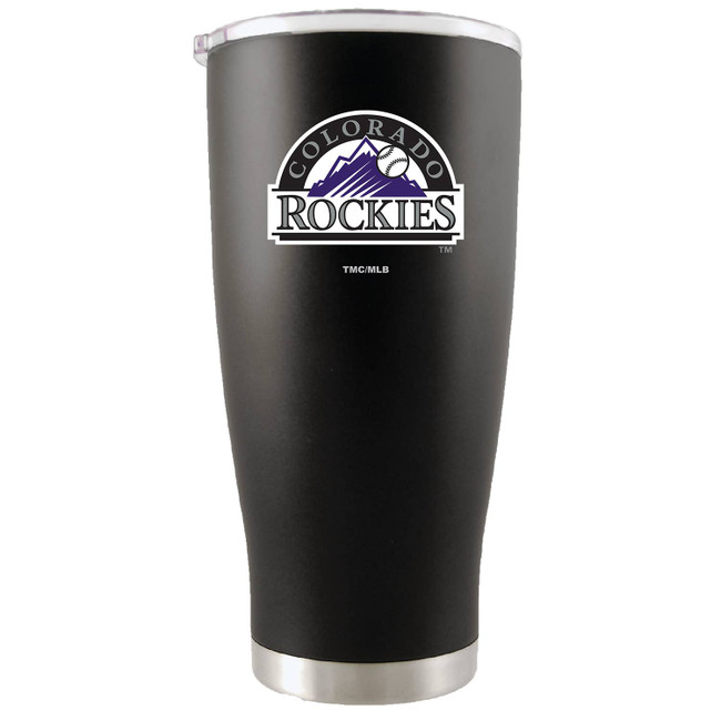 Colorado Rockies 20oz Black Tumbler w/Color Logo