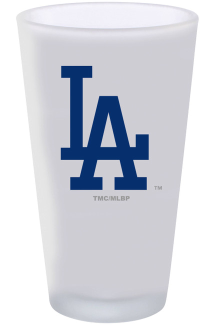 Los Angeles Dodgers 16oz Frosted Pint Glass Color Logo